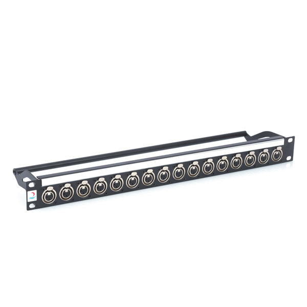 Argosy XLR Panel 1U 1 x 16 Loaded Female Black